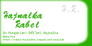 hajnalka rabel business card